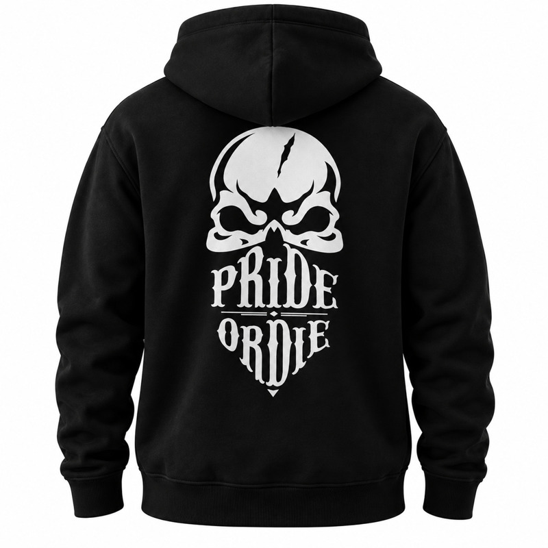 PRIDE OR DIE Reckless hoodie -black